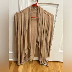 Coldwater Creek Women's Tan Open Front Cardigan Sweater